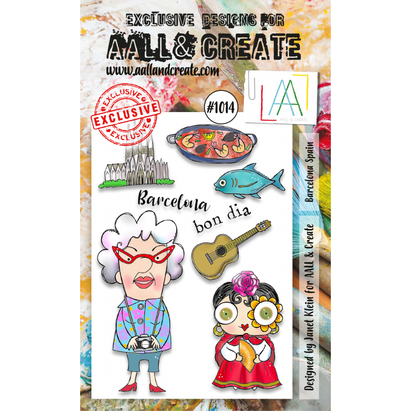 AALL and Create - 1014 - A6 Stamp Set - Barcelona Spain 