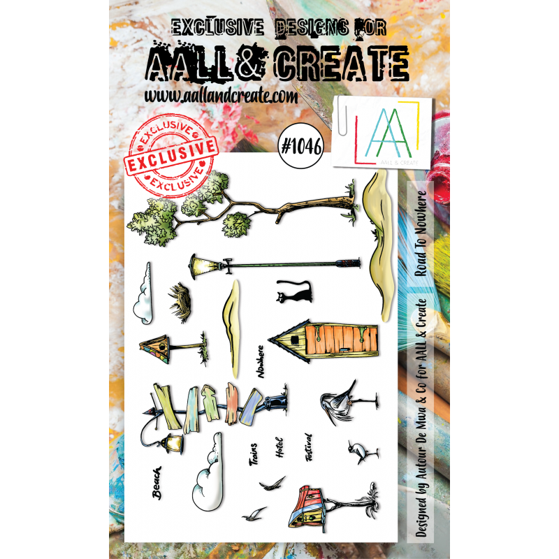 AALL and Create - 1046 - A6 Stamp Set - Road To Nowhere 