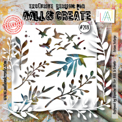 AALL and Create : 218 - 6'x6' Stencil - Avian Foliage 