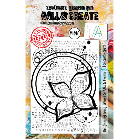 AALL and Create : 1010- A7 Stamp Set - Concentricpetal 