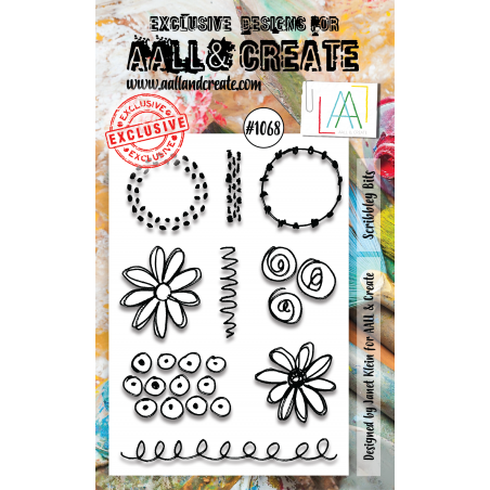 AALL and Create : 1068 - A6 Stamp Set - Scribbley Bits 