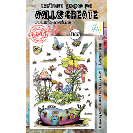 AALL and Create : 1087 - A6 Stamp Set - Aubergine Lodge 