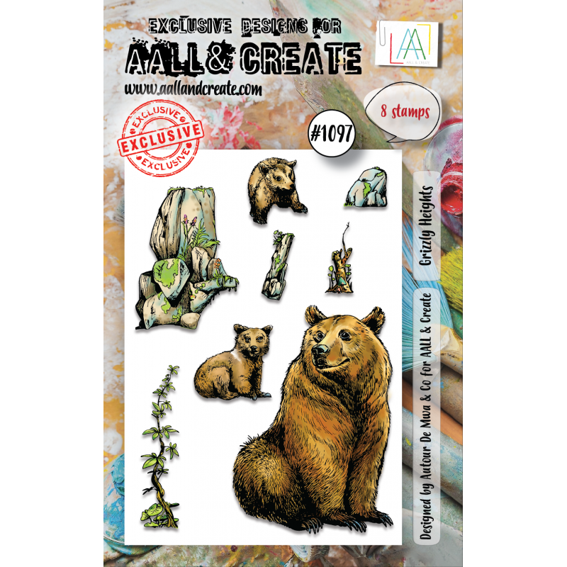 AALL and Create : 1097 - A7 Stamp Set - Grizzly Heights 