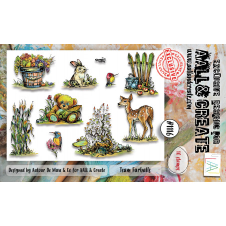 AALL and Create : 1116 - A6 Stamp Set - Team Furballs 