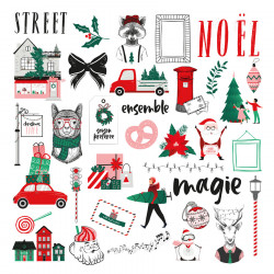 Christmas Street - Die Cuts calque - Les Ateliers de Karine 
