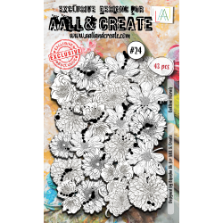 AALL and Create 24 - Ephemera Die-Cuts - Outline Florals 