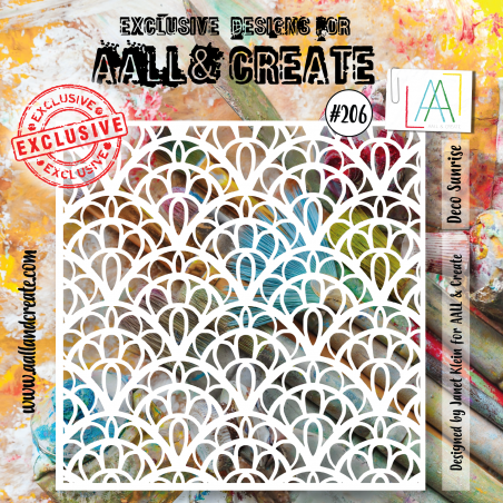 AALL and Create 206 - 6'x6' Stencil - Deco Sunrise 