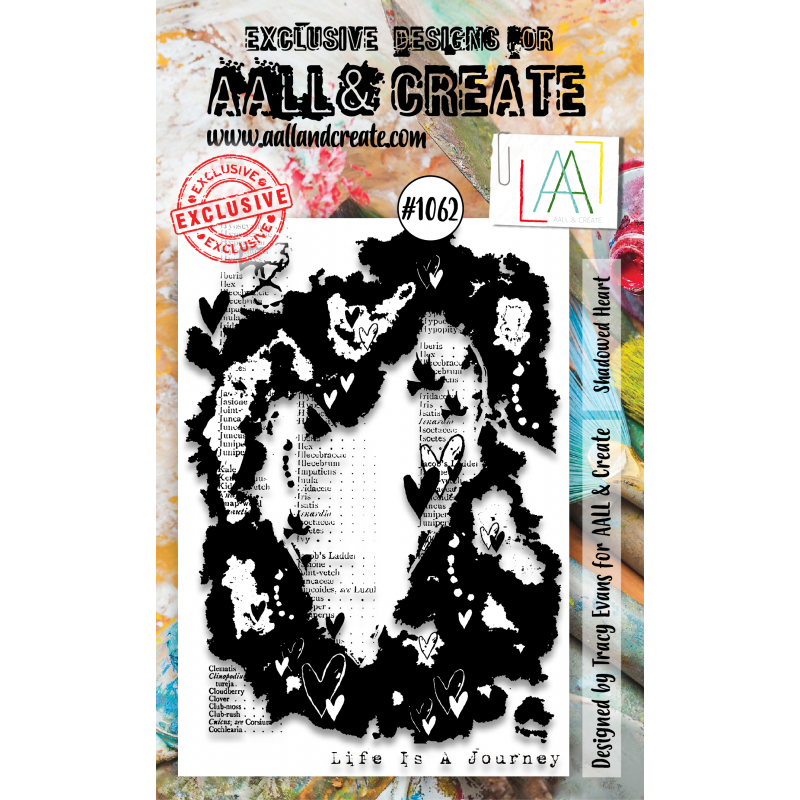 AALL and Create 1062 - A6 Stamp Set - Shadowed Heart 