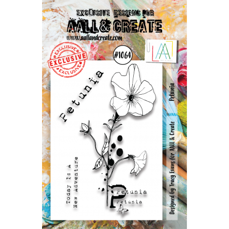 AALL and Create 1064 - A7 Stamp Set - Petunia 