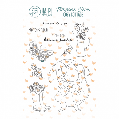 Tampons clear Printemps fleuri - HA PI Little Fox 