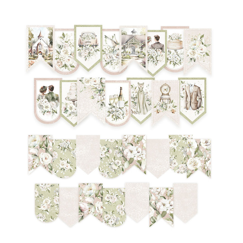 Die cut guirlande Love and lace, 15pcs - P13 