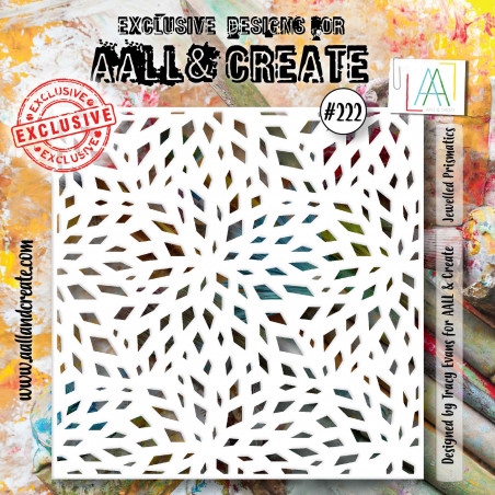 AALL and Create 222 - 6'x6' Stencil- Jewelled Prismatics 