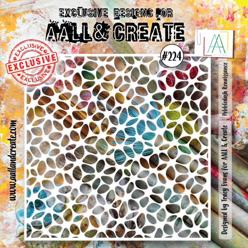 AALL and Create 224 - 6'x6' Stencil- Pebbledash Renaissance 