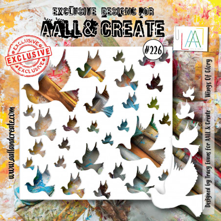 AALL and Create 226 - 6'x6' Stencil- Wings Of Glory 