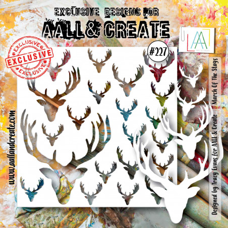 AALL and Create 227 - 6'x6' Stencil- March Of The Stags 