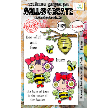 AALL and Create : 1129 - A6 Stamp Set - Bee Free 