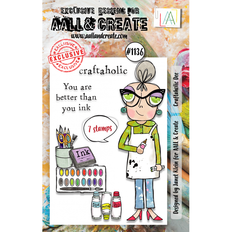 AALL and Create : 1136 - A7 Stamp Set - Craftaholic Dee 