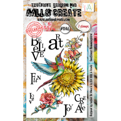 AALL and Create : 1146 - A6 Stamp Set - Sunflower Hummingbird 
