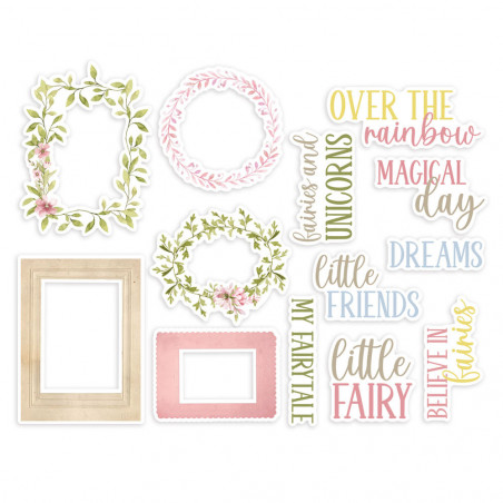 Ephemera set Frames and Words Believe in Fairies, 13pcs - P13 