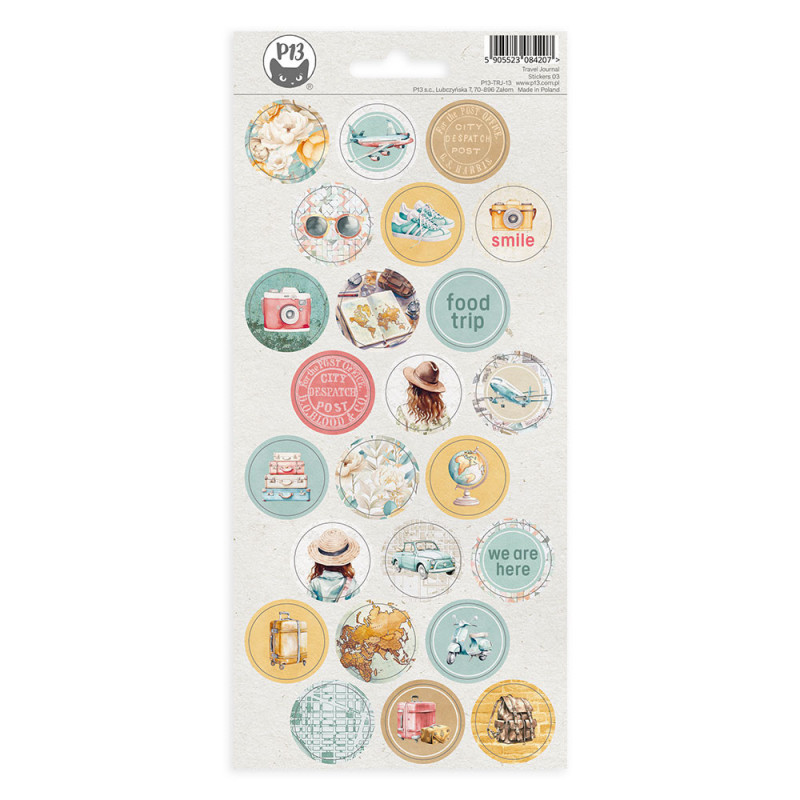 Sticker sheet Travel Journal 03, 10,5 x 23cm - P13 