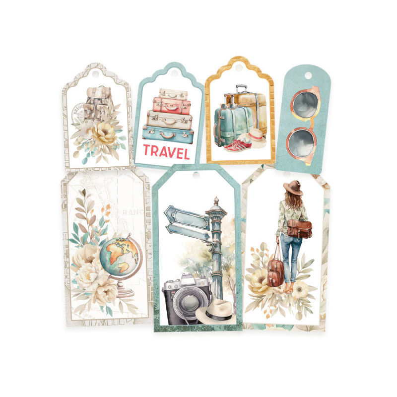 Tag set Travel Journal 03, 7pcs - P13 