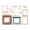 Ephemera set Frames and Words Travel Journal, 13pcs - P13 