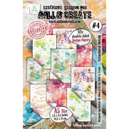 AALL and Create : Paper Pad 04 - Colourburst Melody - Size A5 