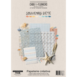 PAPETERIE CREATIVE SOUVENIRS D'ETE BRE132 - Chou and flowers 