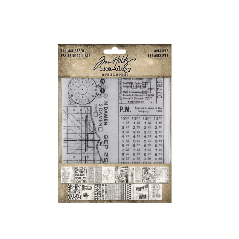 Tim Holtz Collage Paper Archives