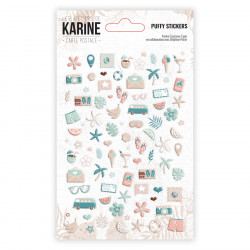 Carte Postale - Puffy Stickers - Les Ateliers de Karine 