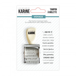 Carte Postale - Tampon à molette - Voyage - Carte Postale - Les Ateliers de Karine 