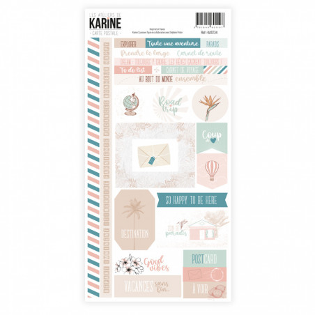 Carte Postale - Stickers 15X30 - Les Ateliers de Karine 