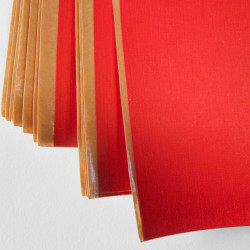 Feuille papier adhésif rouge 30x30cm 