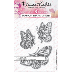 Planche de tampons transparents officiels Frida Kahlo - Délicats papillons 