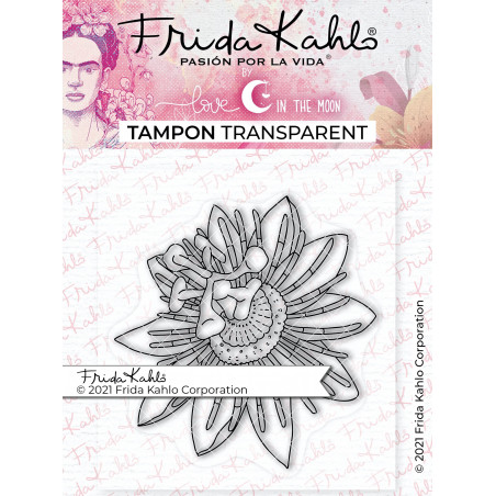 Tampon transparent officiel Frida Kahlo - Passion passiflore - 1 