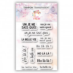 Set de 12 tampons clear - French touch ! 