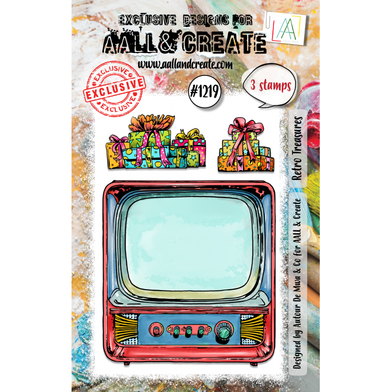 Tampon Clear - 1219 - Retro Treasures - AALL and Create 