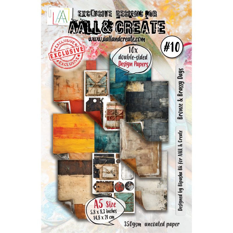 AALL and Create : Paper Pad 010 - Bronze & Brassy Days 