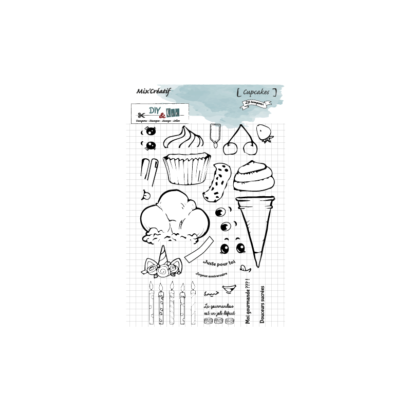 Tampon clear : Cupcakes - DIY and Cie 