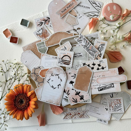 DIE CUTS TERRACOTTA - Chou and Flower 