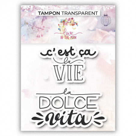 Set de 2 tampons transparents - Dolce Vita - Love in the moon 