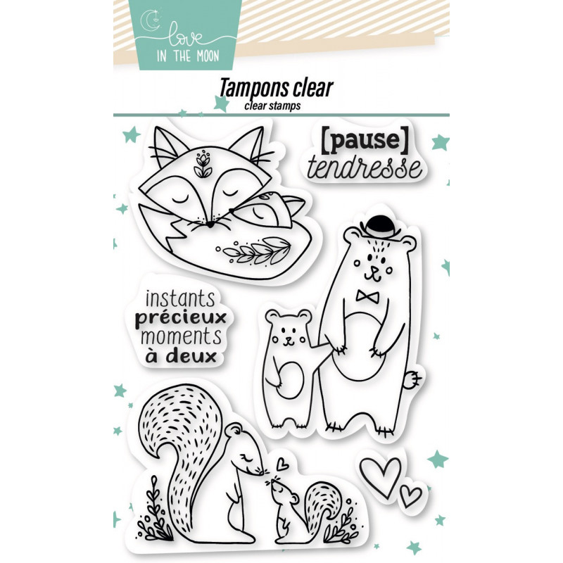 Planche de tampons - Campagnons de la nature - Love in the Moon 