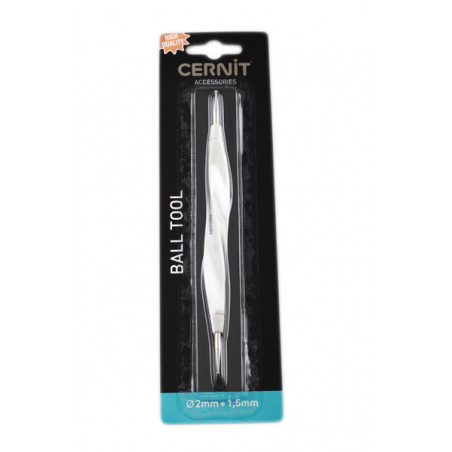 Cernit outil avec boules métal 2mm/1,5mm 