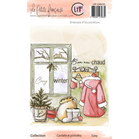 Tampon clear : Collection Cannelle et Poinsetia - Cosy- La Petite Francaise 