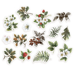 Ephemera set Flowers and leaves Into the Woods, 15pcs - P13 