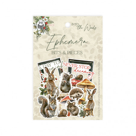 Ephemera set Into the Woods, 15pcs - P13 