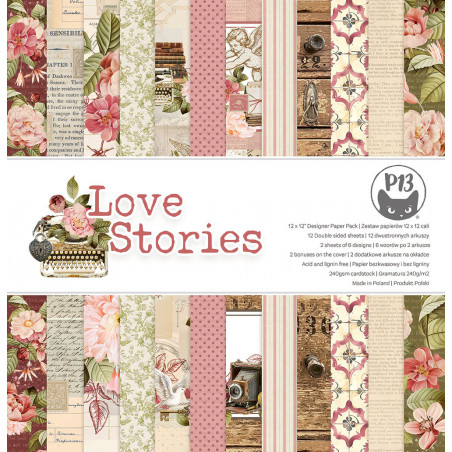 Paper pad Love Stories, 12x12' -P13 