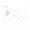 Light chipboard shaker base Love Stories - Heart, 6x8', 1set -P13 