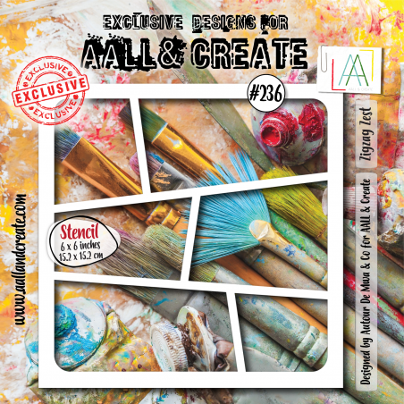 AALL and Create 236 - 6'x6' Stencil- Zigzag Zest 