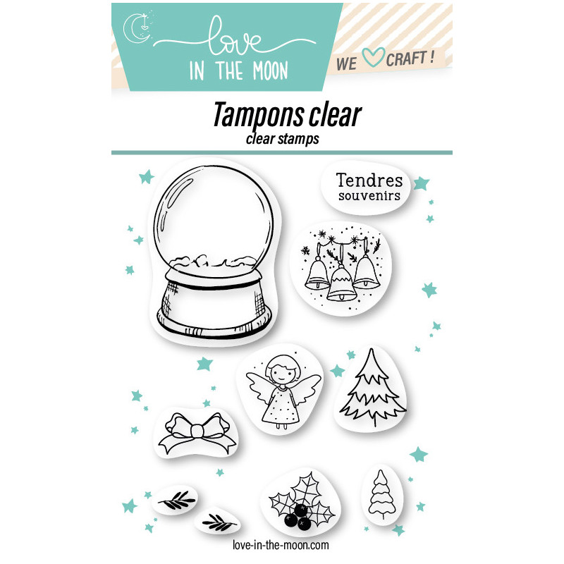 Planche de tampons - Boule de neige combinable - Love in the Moon 